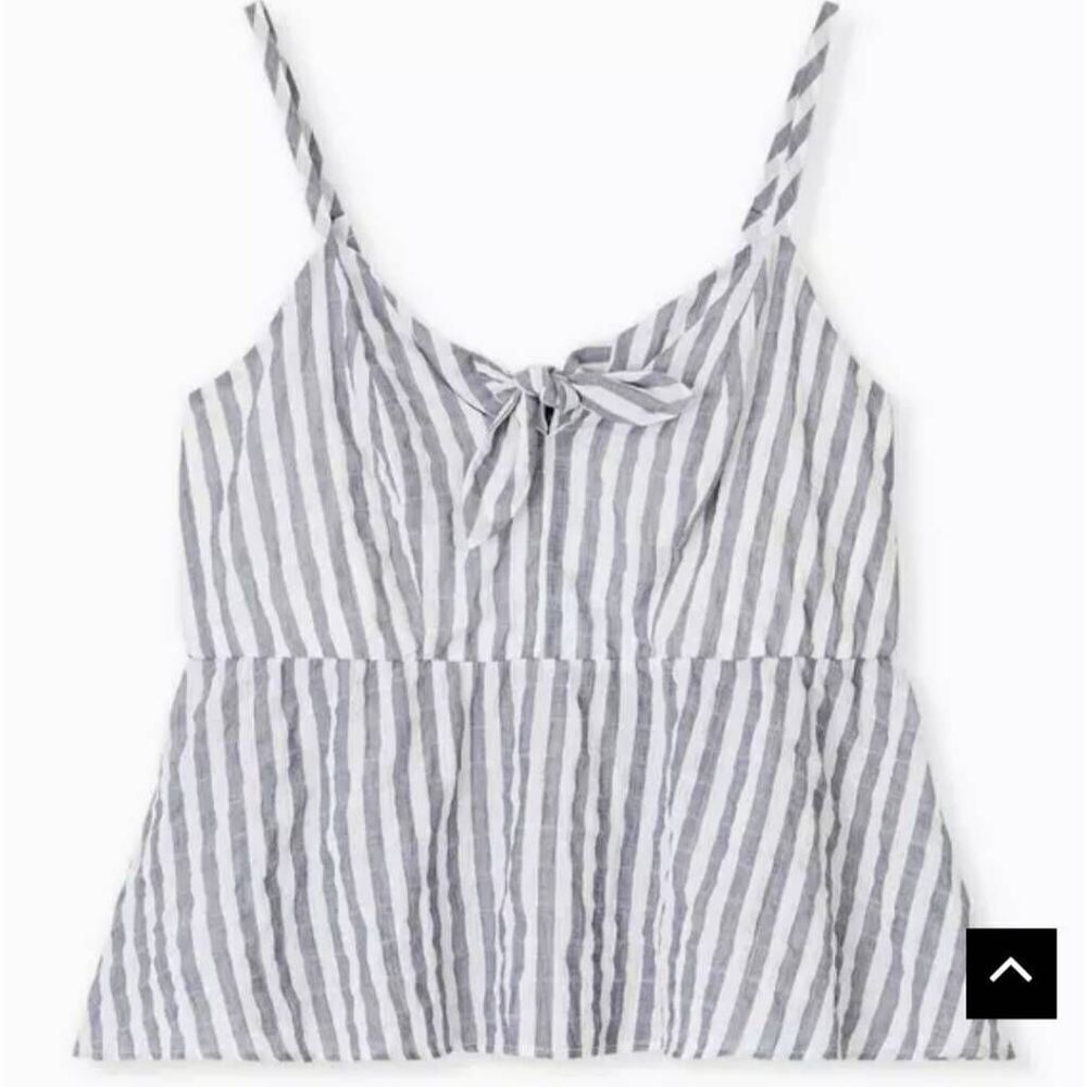 NWT Torrid Striped Seersucker Peplum Tank Top